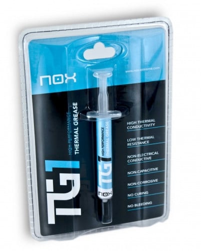 Pasta Térmica NOX TG-1 | 2.5W/m-K 4g - Hardware y Componentes Gaming